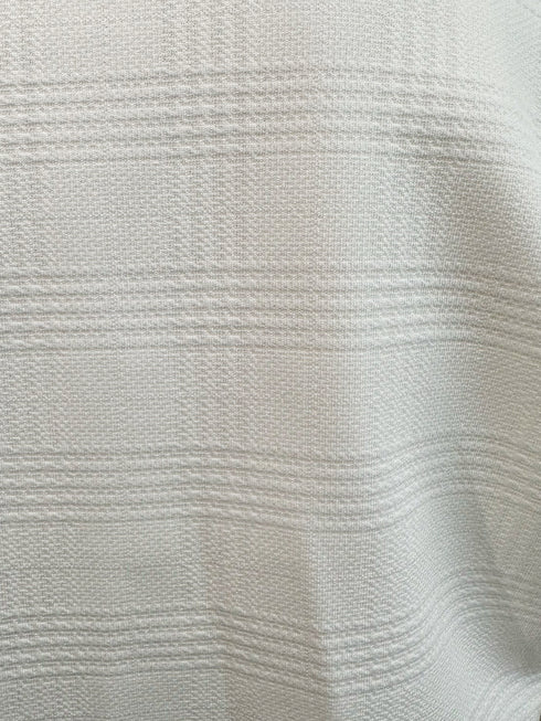 【TRANSITION】チェックジャガードモックネックフロントジップTEE